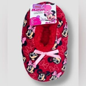Disney Minnie Red and Pink Kids Plush Slippers